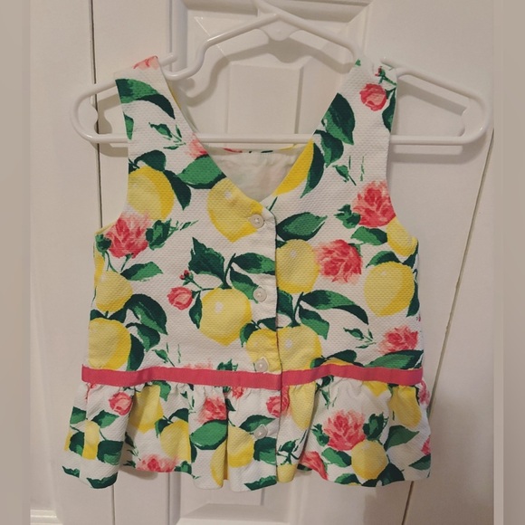 Janie and Jack top with lemon pattern size 2T - Picture 2 of 4